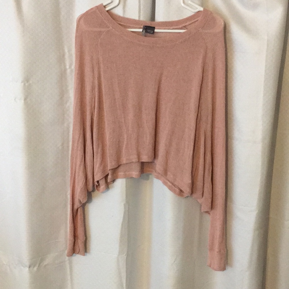 Soft Cropped Long Sleeve Sweater